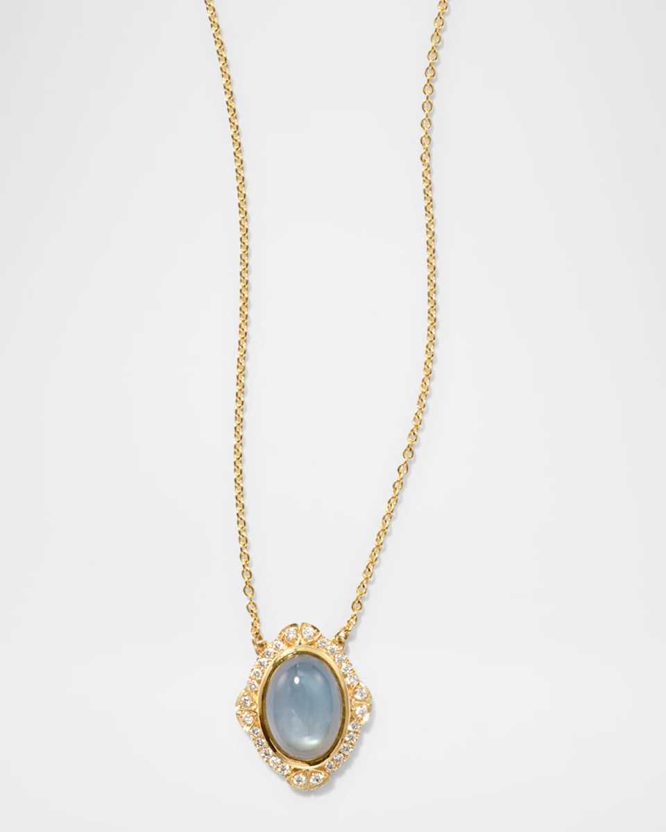 Lunara Grey Moonstone Pendant Necklace